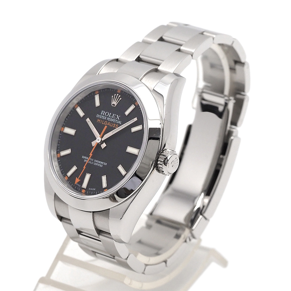 ロレックス ミルガウス 自動巻き 腕時計 ステンレススチール SS ホワイト V番(2009年) 2011年購入 116400 メンズ 40802060599【アラモード】