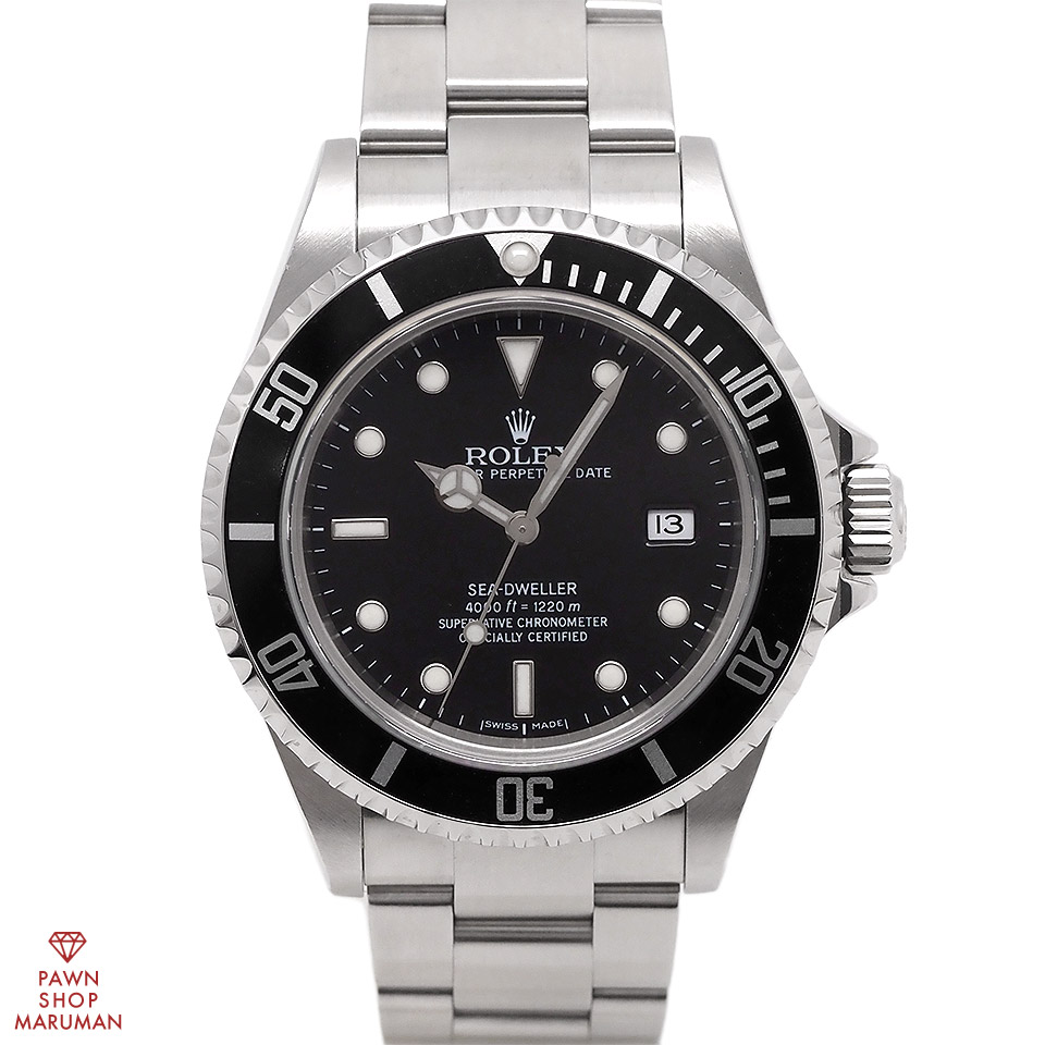 ロレックス シードゥエラー 自動巻き 腕時計 ステンレススチール SS ブラック Z番(2006年) 2007年7月購入 16600 メンズ 40802053458【アラモード】